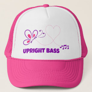 Liefde Rechte Bass Roze Paarse Vlinder Hart Trucker Pet