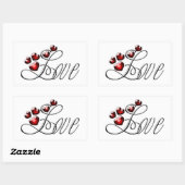 Liefde Rechthoekige Sticker (Vel)