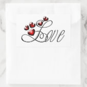 Liefde Rechthoekige Sticker (Tas)