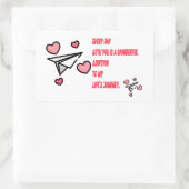 liefde rechthoekige sticker (Tas)