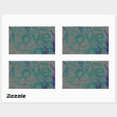 Liefde Rechthoekige Sticker (Vel)