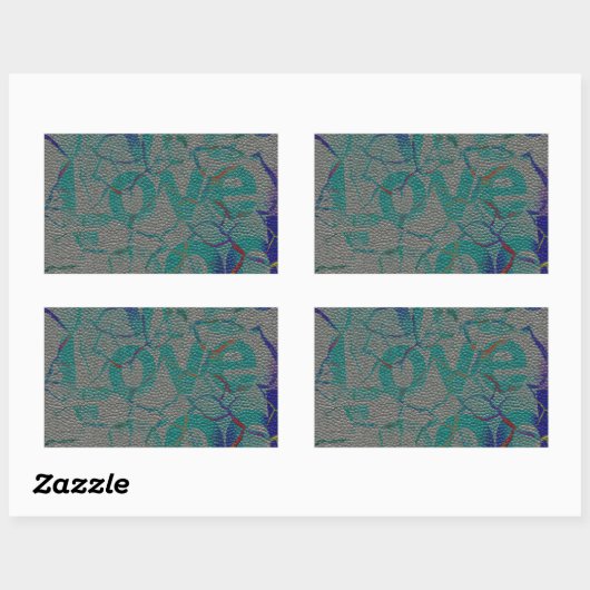 Liefde Rechthoekige Sticker (Vel)