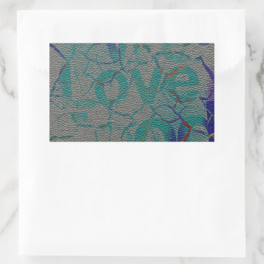 Liefde Rechthoekige Sticker (Tas)