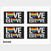 Liefde Rechthoekige Sticker (Vel)