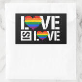 Liefde Rechthoekige Sticker (Tas)