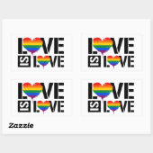 Liefde Rechthoekige Sticker (Vel)