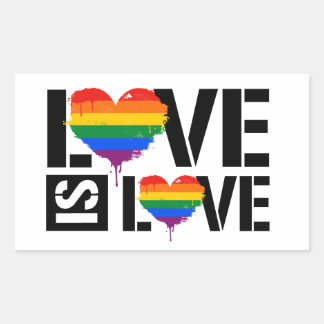 Liefde Rechthoekige Sticker