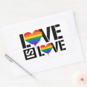 Liefde Rechthoekige Sticker (Envelop)