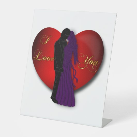 liefde reclamebord met voetstuk (Voorkant)