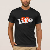 Liefde! Red Heart Design. T-shirt (Voorkant)