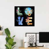 LIEFDE RED ONZE PLANEET POSTER (Thuiskantoor)