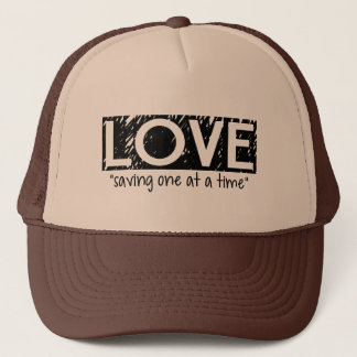 Liefde "redden een voor een" Hoed (zwart) Trucker Pet