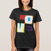 Liefde regenboog 6 kleuren Modern Letter Art Desig T-shirt (Voorkant)