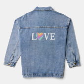 LIEFDE Regenboog Hart Vrouwen Denim Jacket (Achterkant)