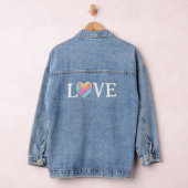 LIEFDE Regenboog Hart Vrouwen Denim Jacket (Hangar)