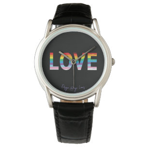 LIEFDE Regenboog LGBTQIA, Gay Pride Letter Cool Horloge