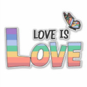 Liefde regenboog sticker (Voorkant)