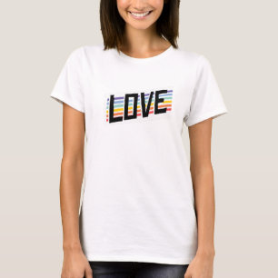 Liefde regenboog strepen t-shirt