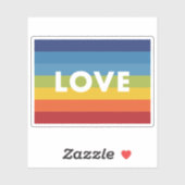 Liefde regenboog vlag sticker (Vel)