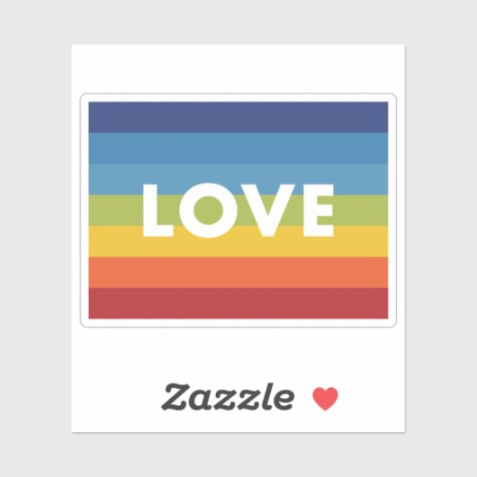 Liefde regenboog vlag sticker (Vel)
