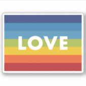 Liefde regenboog vlag sticker (Voorkant)