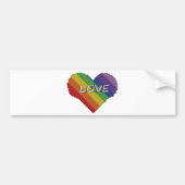 Liefde regenboogbumper sticker (Voorkant)
