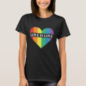 Liefde regenbooghart LGBTQ pride T-Shirt (Voorkant)