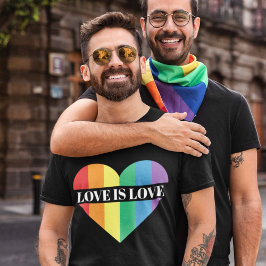 Liefde regenbooghart LGBTQ pride T-shirt