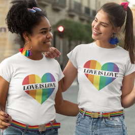 Liefde regenbooghart LGBTQ pride T-Shirt