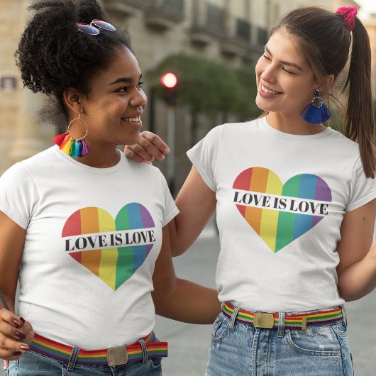 Liefde regenbooghart LGBTQ pride T-Shirt