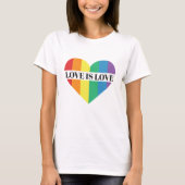 Liefde regenbooghart LGBTQ pride T-Shirt (Voorkant)