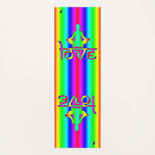 Liefde regenboogintens yogamat (Voorkant)