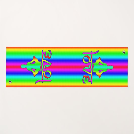 Liefde regenboogintens yogamat (Voorkant (horizontaal))