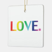 Liefde regenboogkleuren gay pride lgbtq Kerstmis Keramisch Ornament (Links)
