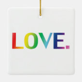 Liefde regenboogkleuren gay pride lgbtq Kerstmis Keramisch Ornament (Achterkant)