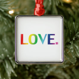 Liefde regenboogkleuren gay pride lgbtq Kerstmis Metalen Ornament