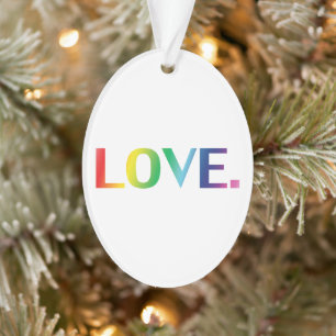 Liefde regenboogkleuren gay pride lgbtq Kerstmis Ornament