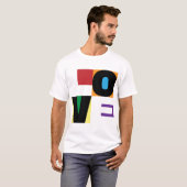Liefde regenboogkleuren hedendaagse letterkundelen t-shirt (Voorkant volledig)