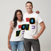 Liefde regenboogkleuren hedendaagse letterkundelen t-shirt (Unisex)