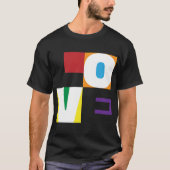Liefde regenboogkleuren Modern Letter Art Design T-shirt (Voorkant)