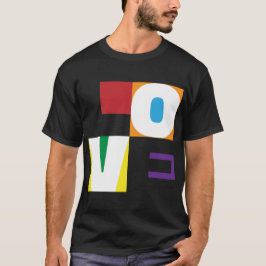 Liefde regenboogkleuren Modern Letter Art Design T-shirt