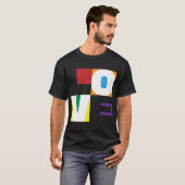 Liefde regenboogkleuren Modern Letter Art Design T-shirt (Voorkant volledig)