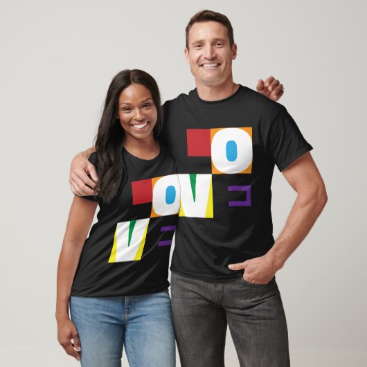 Liefde regenboogkleuren Modern Letter Art Design T-shirt (Unisex)