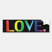Liefde, regenboogkleuren zwarte pride lgbt lgbtq bumpersticker (Voorkant)