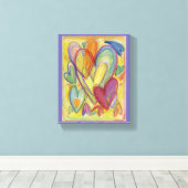 Liefde regenboogkunst schilderen Canvaskunst afdru Canvas Afdruk (Insitu (Houten vloer))