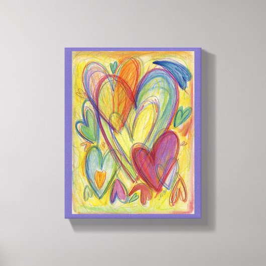 Liefde regenboogkunst schilderen Canvaskunst afdru Canvas Afdruk (Voorkant)