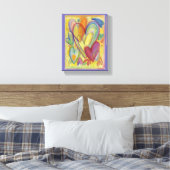 Liefde regenboogkunst schilderen Canvaskunst afdru Canvas Afdruk (Insitu (Slaapkamer))