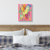 Liefde regenboogkunst schilderen Canvaskunst afdru Canvas Afdruk (Insitu (Slaapkamer))