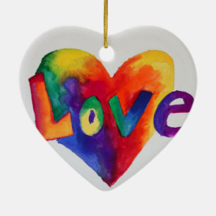Liefde regenboogkunst schilderen sierlijk keramisch ornament