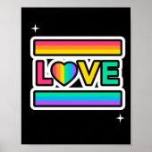 Liefde. Regenboogliefde. Pride lgbtq Poster (Voorkant)